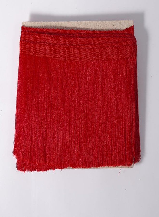 PREMDAS LACES Fringe Trim Lace Polyerter Fibre Tassel 6Inch Wide Long For Clothes Accessories Latin Wedding Dress Diy Lamp Shade Decoration Red (Pack Of 1) - Image 3